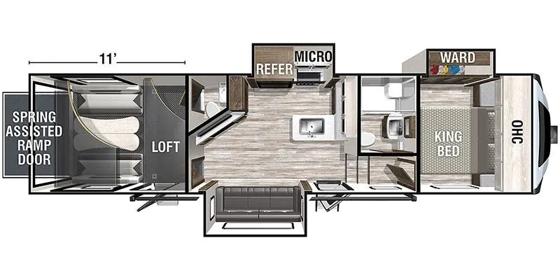 2021 Forest River XLR Nitro 321 floor plan
