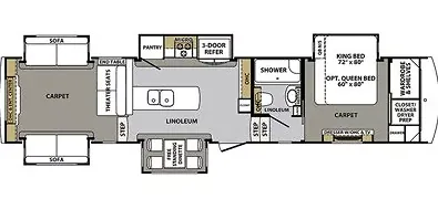 Forest River Cardinal Estate 3950TZES floor plan