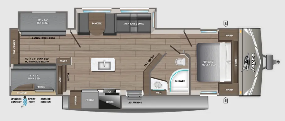 2027 Jayco Jay Flight 333BTS - Floor plan