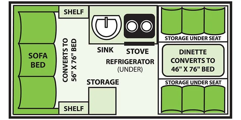 Aliner Ranger 12 Base floor plan