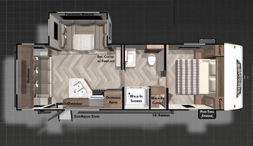 2021 Forest River Wildwood X-Lite 24RLXL - Floor plan
