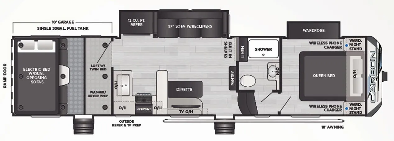 Keystone Carbon 338 floor plan