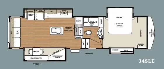 Forest River Riverstone Legacy 34SLE floor plan