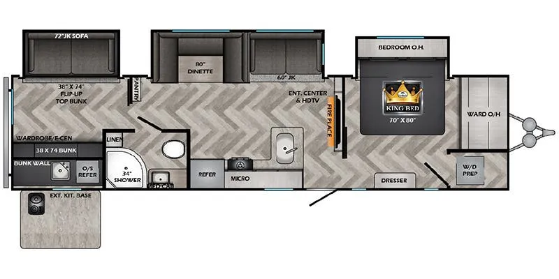 CrossRoads Zinger ZR340BH floor plan