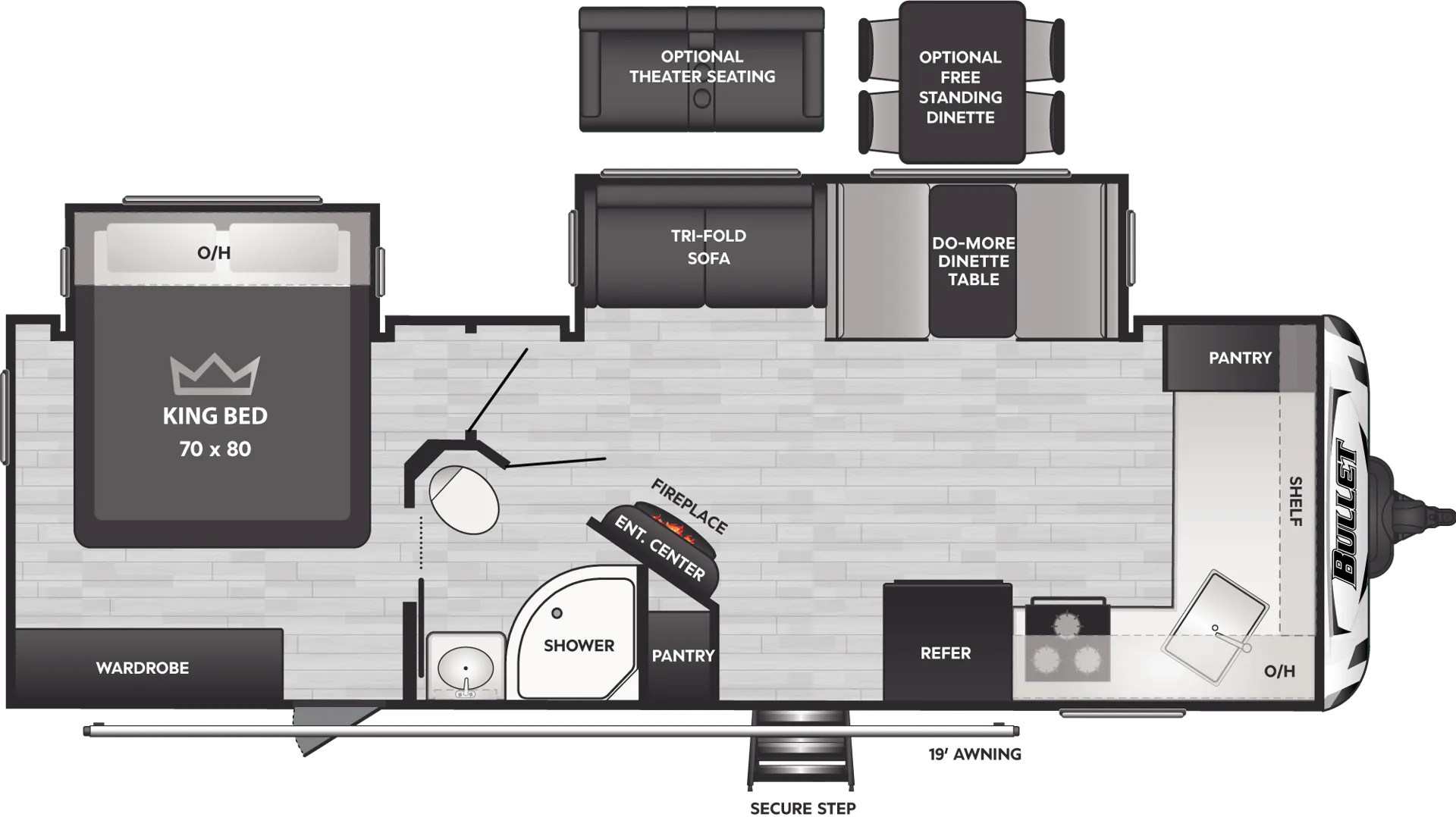2026 Keystone Bullet 265FKS - Floor plan