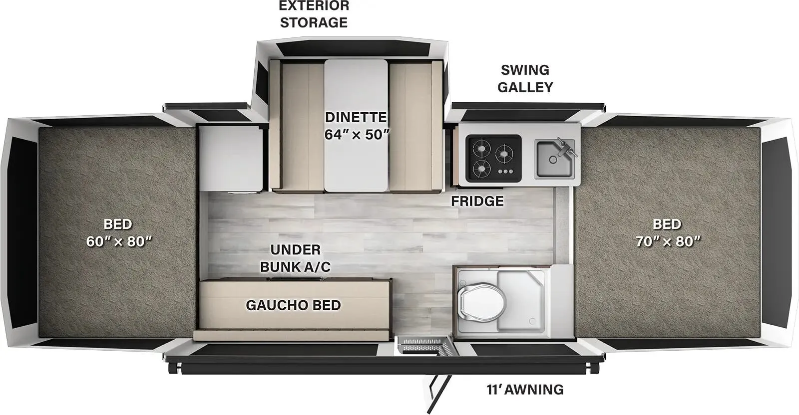 Forest River Rockwood Freedom 2318FT floor plan
