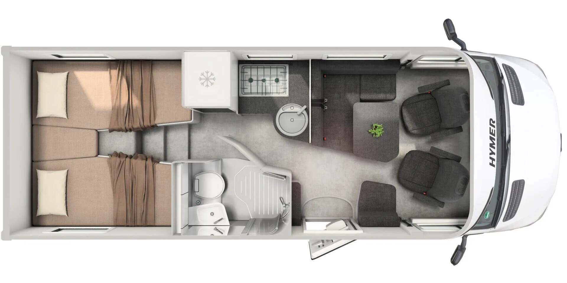 Hymer B-Class ModernComfort T 600 floor plan
