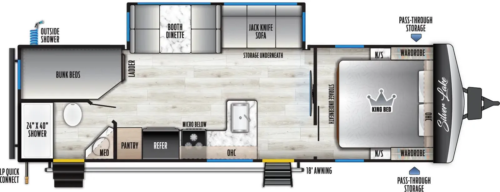 2025 East to West Silver Lake 2700BH - Floor plan