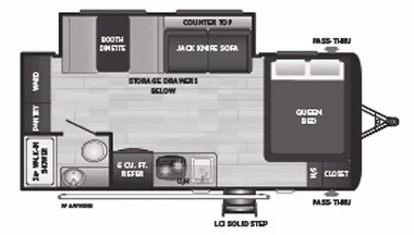 Keystone Hideout 186SS floor plan