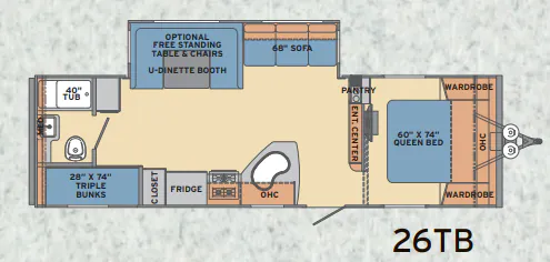 Shasta Revere 26TB floor plan