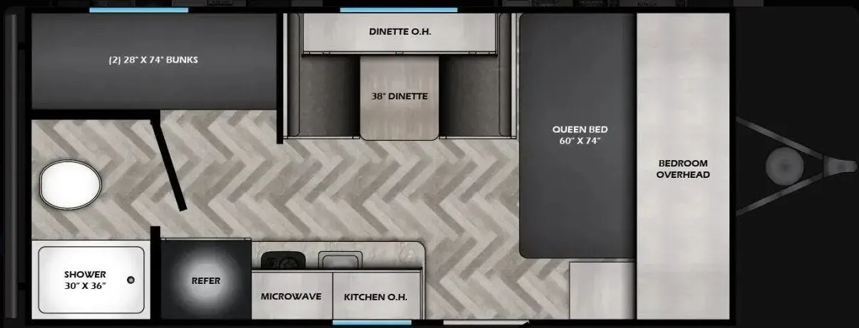 CrossRoads Zinger 18BH floor plan