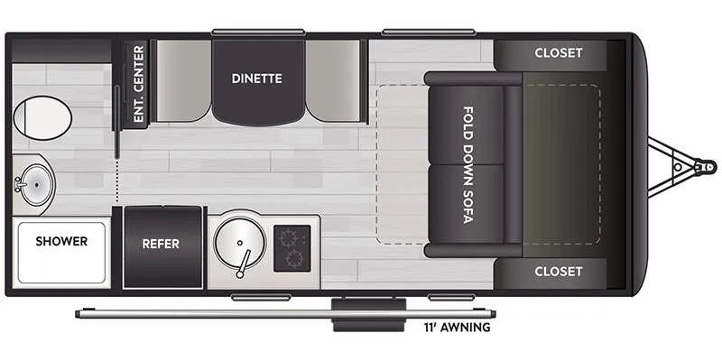 Keystone Reign 15RB floor plan