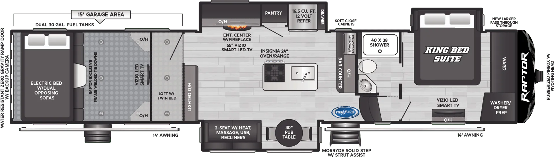 2024 Keystone Raptor 428 - Floor plan