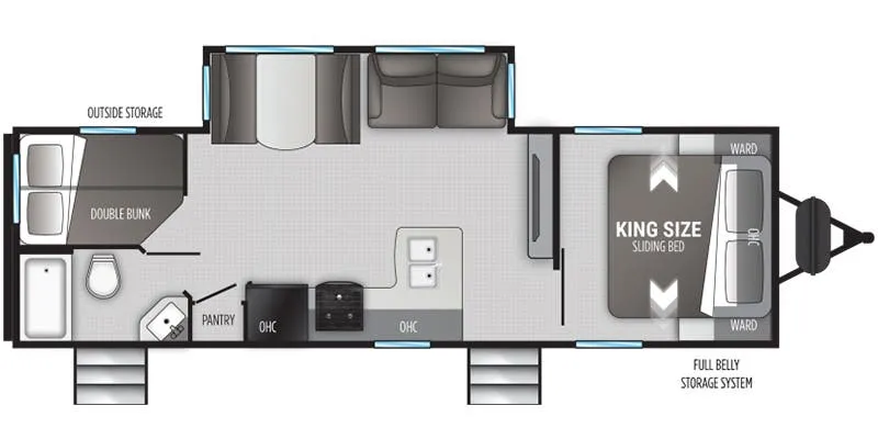 Cruiser RV Radiance R-27DD floor plan