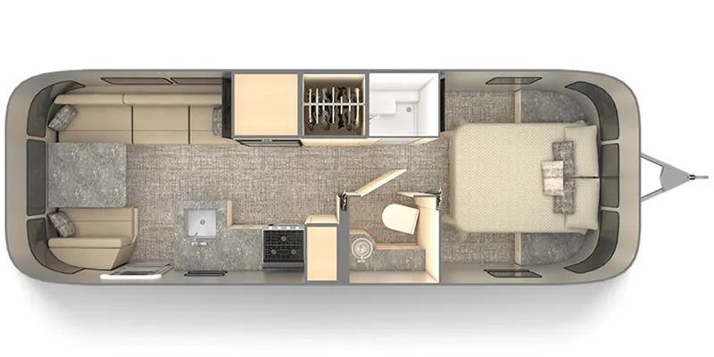 2025 Airstream Flying Cloud 27FB - Floor plan