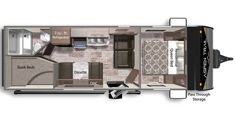 Dutchmen Aspen Trail 2710BHWE floor plan