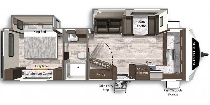 Dutchmen Kodiak Ultimate 2921FKDS floor plan