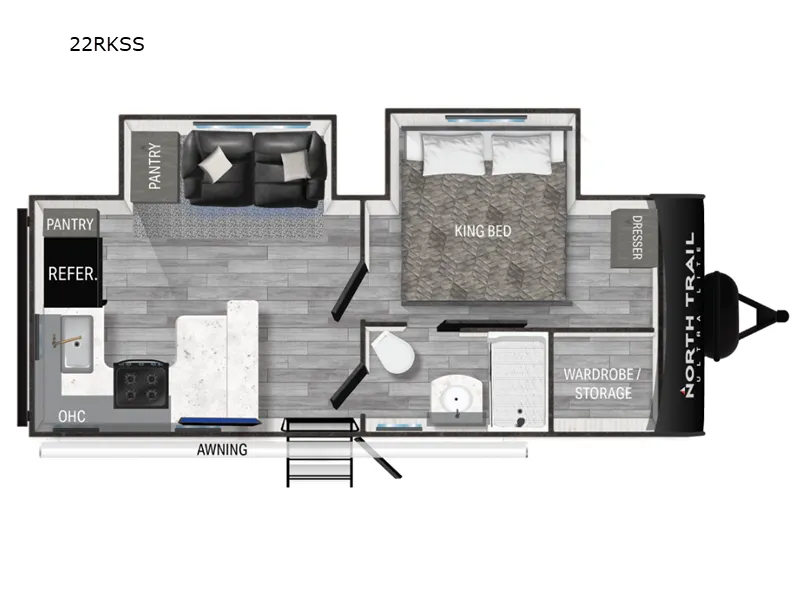 2023 Heartland North Trail 22RKSS - Floor plan