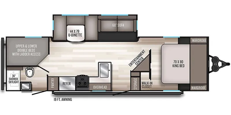 Palomino Solaire 294DBHS floor plan