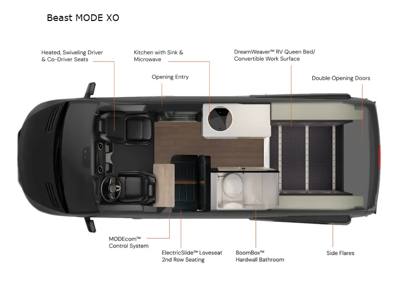2026 Storyteller Overland Beast MODE XO - Floor plan