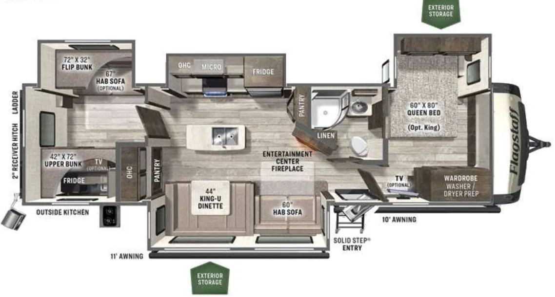 2023 Forest River Flagstaff Classic 832IKRL - Floor plan