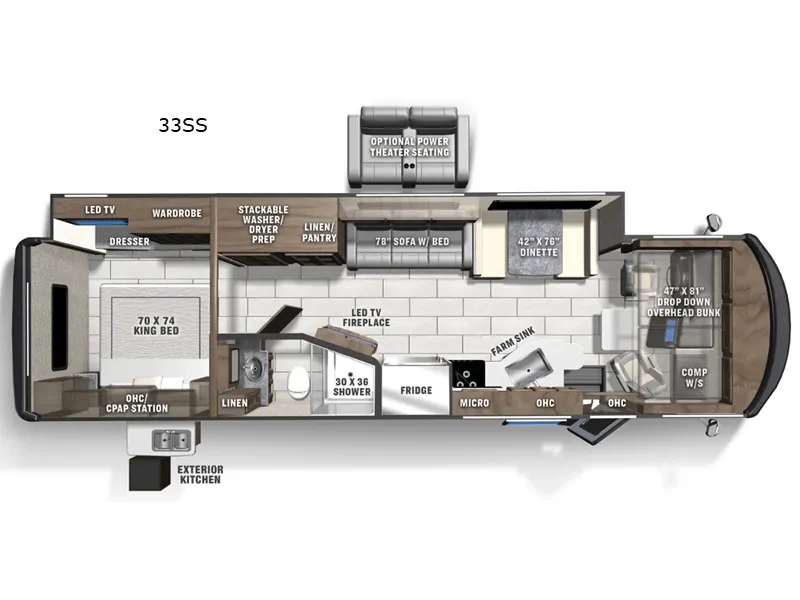 2026 Coachmen Mirada 33SS floor plan