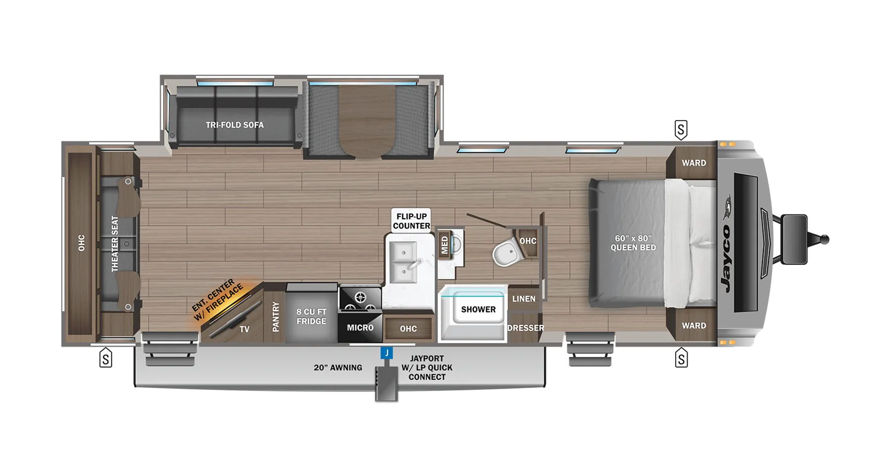2023 Jayco White Hawk 29RL - Floor plan