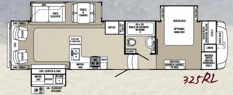 Palomino Columbus 325RL floor plan