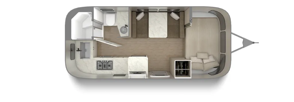2026 Airstream Caravel 20FB floor plan