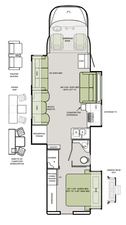 Tiffin Allegro Bay 38 AB floor plan