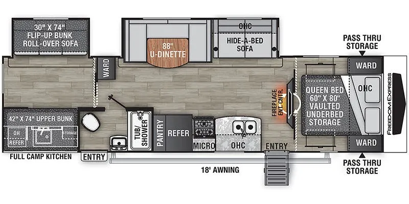 Coachmen Freedom Express Liberty Edition 310BHDSLE floor plan