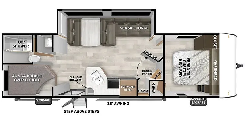 2025 Forest River Wildwood X-Lite 26ICE - Floor plan