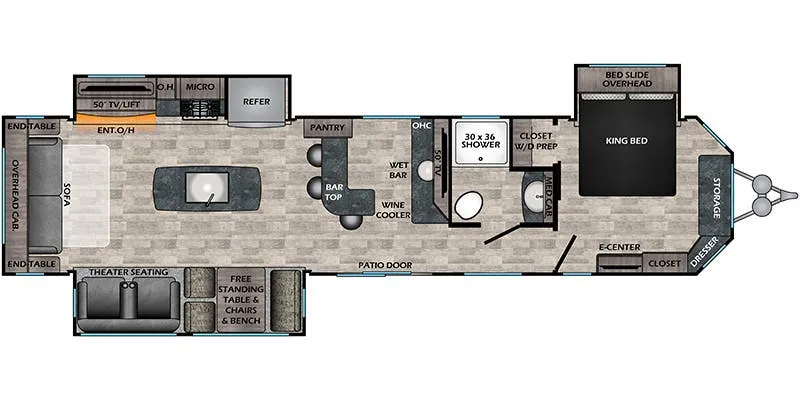 CrossRoads Hampton HP374BAR floor plan