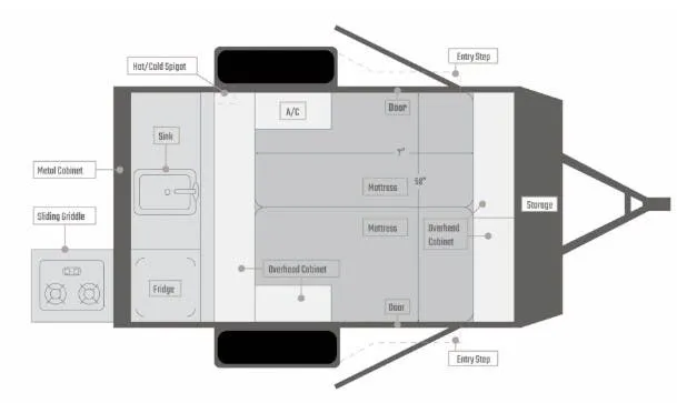 2026 Skinny Guy Campers Armor LT 10LT - Floor plan