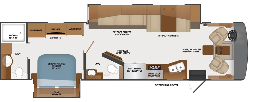 Fleetwood Southwind 35K floor plan