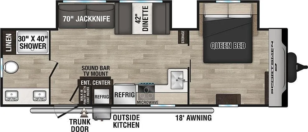 2024 K-Z Rv Sportsmen Se 292RBKSE - Floor plan