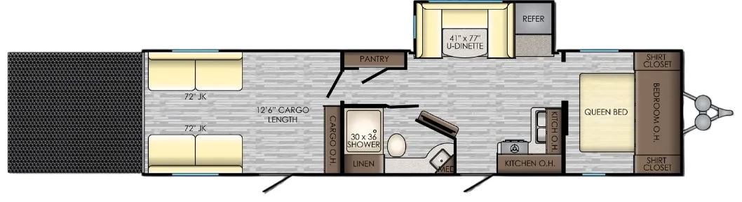 CrossRoads Zinger 338RR floor plan