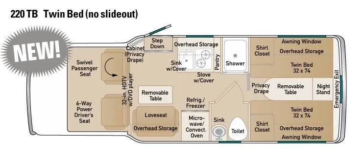 Coach House Platinum 220TB floor plan