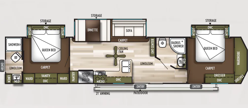 Forest River Wildwood DLX 4002Q floor plan