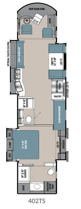 Coachmen Sportscoach RD 402TS floor plan