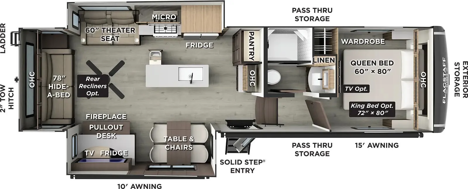 2026 Forest River Flagstaff Classic F331RL - Floor plan