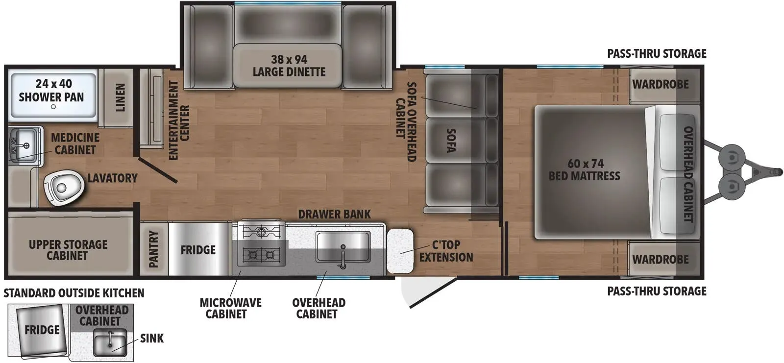 Shasta Shasta 25RB floor plan