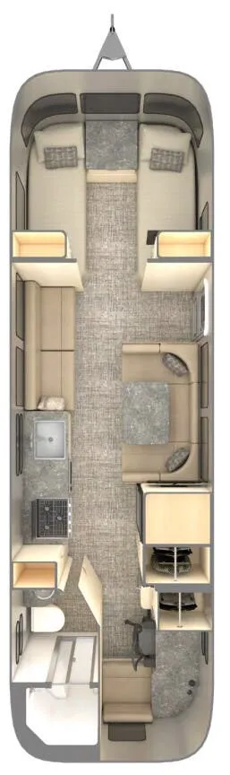 Airstream Flying Cloud 30FB Office floor plan