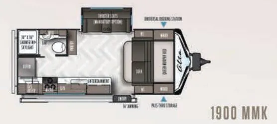 East to West Alta 1900MMK floor plan