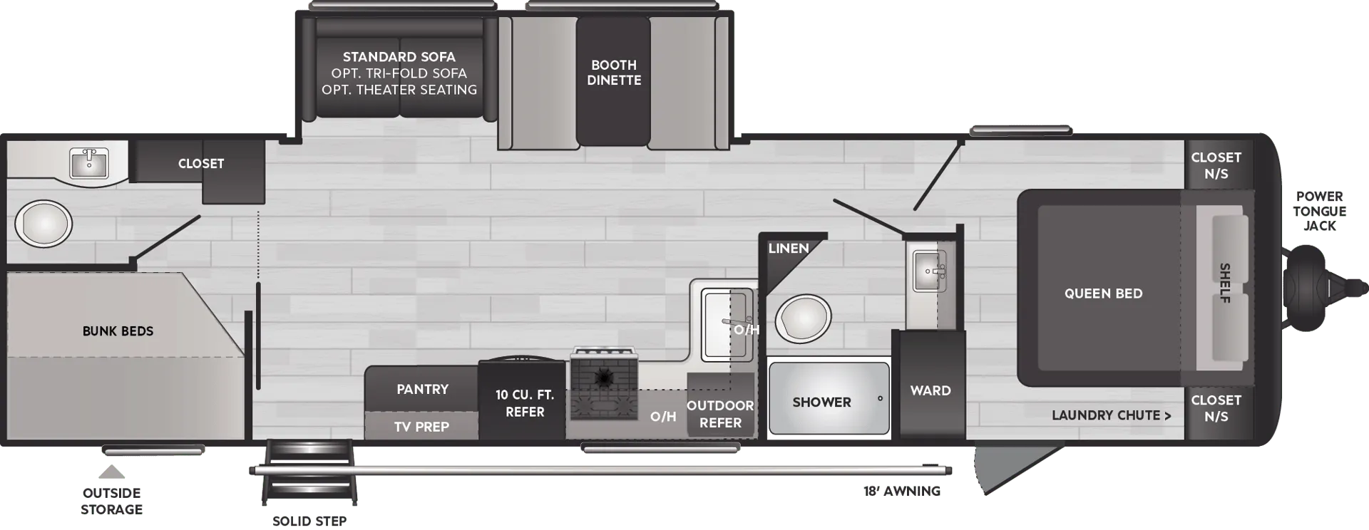 Keystone Hideout 31DBS floor plan