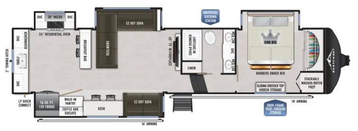 East to West Ahara 382LK floor plan