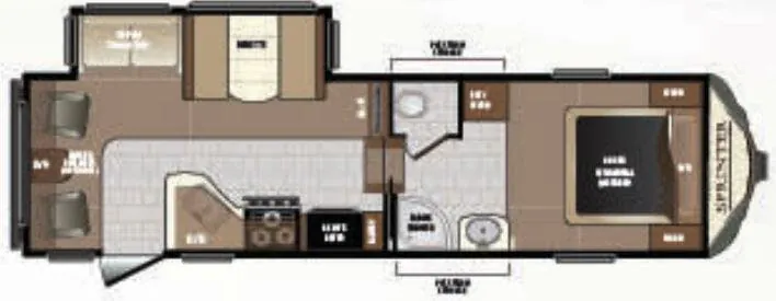 Keystone Sprinter 252FWRLS floor plan