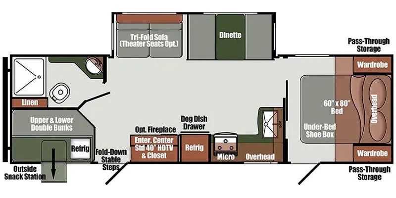 Gulf Stream Envision 282BH floor plan
