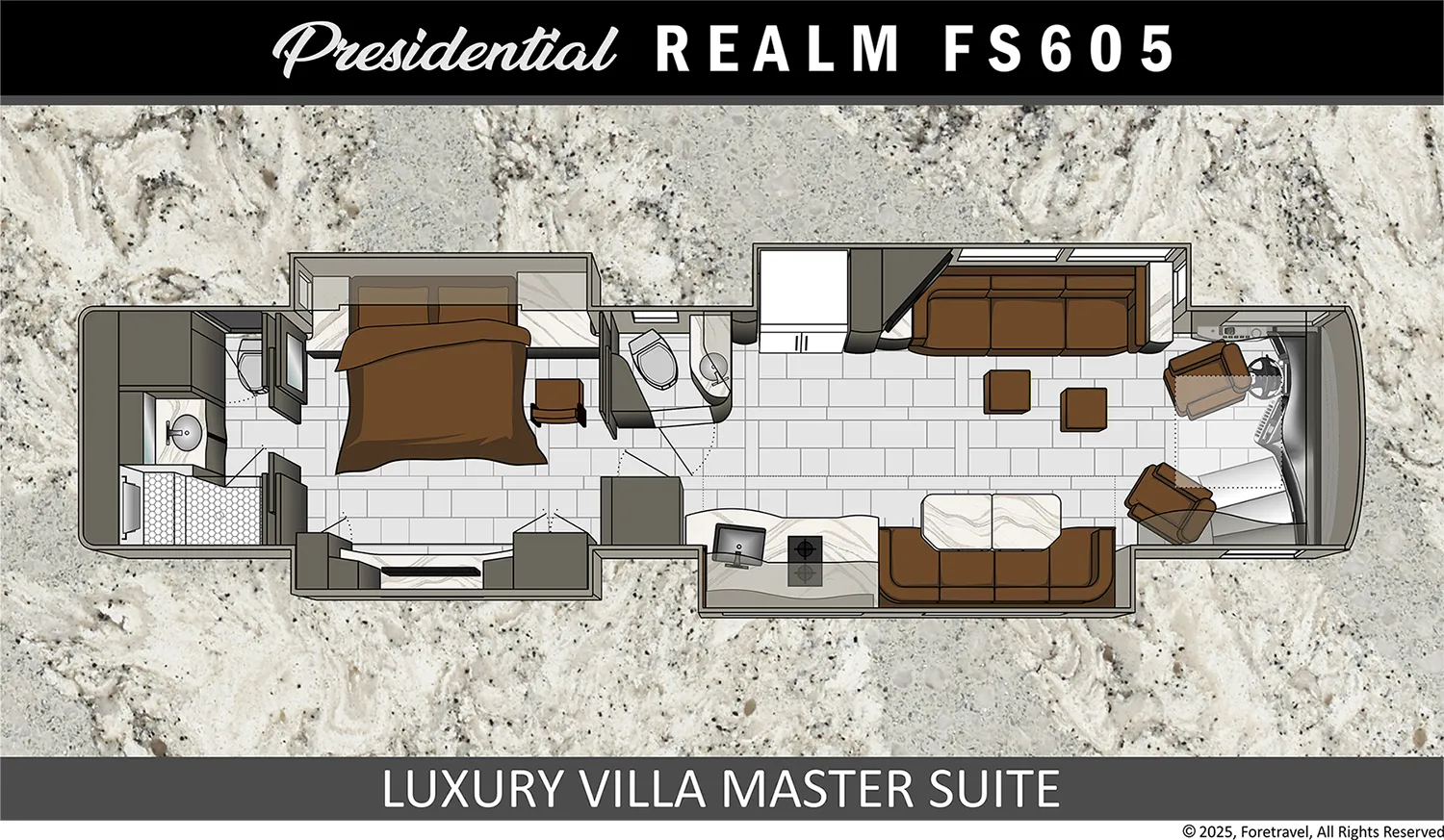 Foretravel Realm Presidential LVMS floor plan