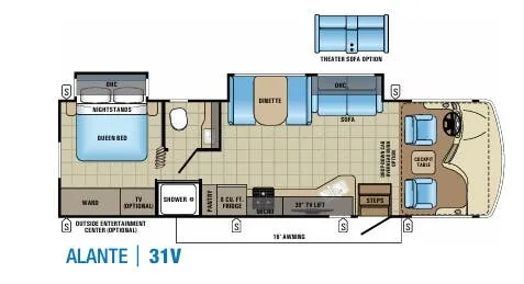 Jayco Alante 31V floor plan